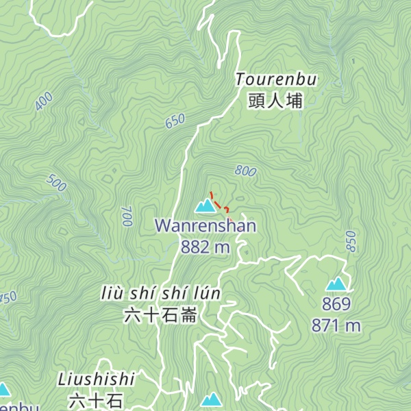 Map of Wanrenshan