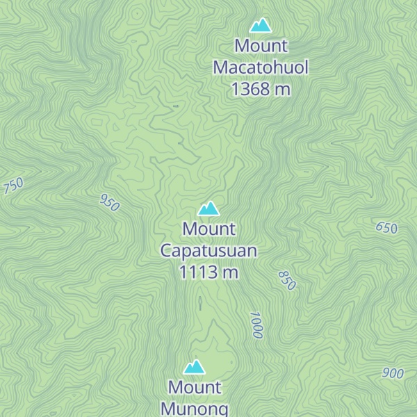 Map of Mount Capatusuan