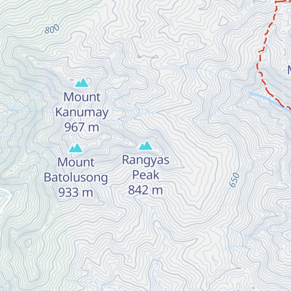Map of Rangyas Peak