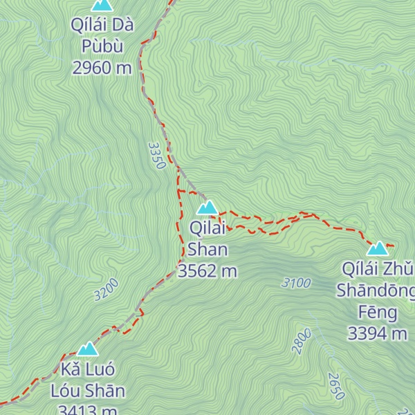 Map of Qilai Shan