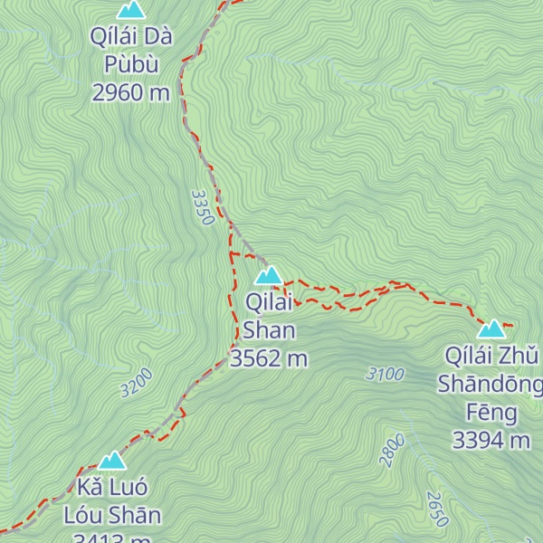 Map of Qilaishan