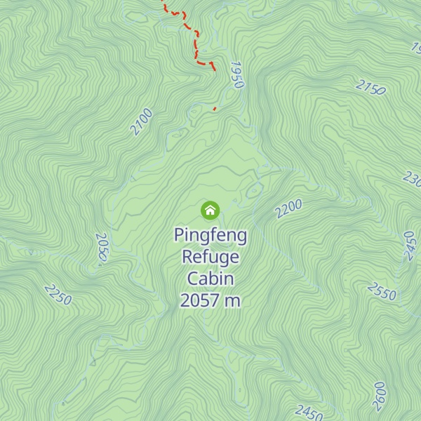Map of Pingfeng Refuge Cabin