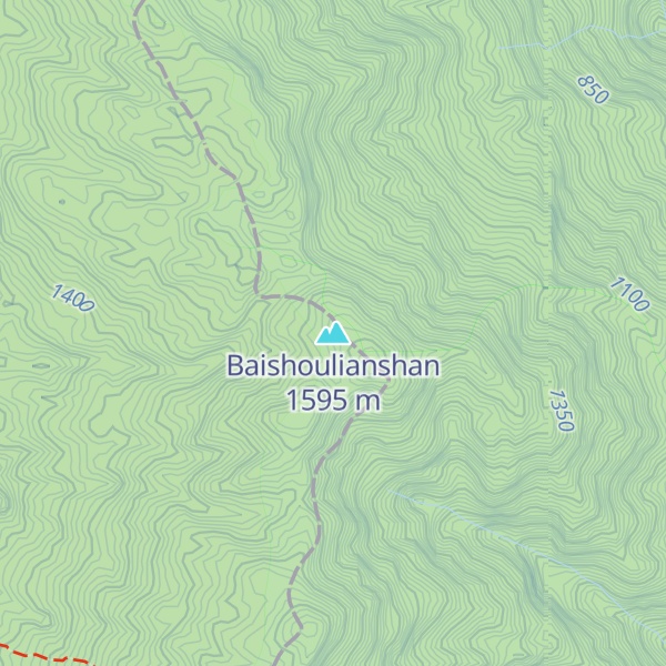 Map of Baishoulianshan