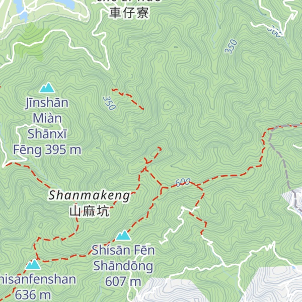 Map of Jinmianshan