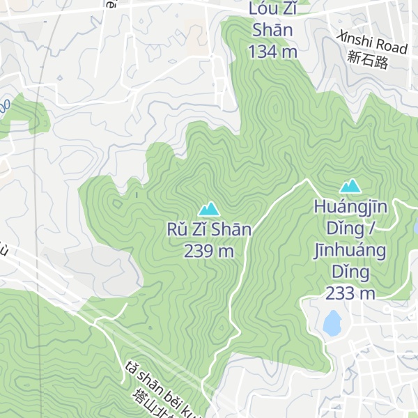 Map of Rǔ Zǐ Shān