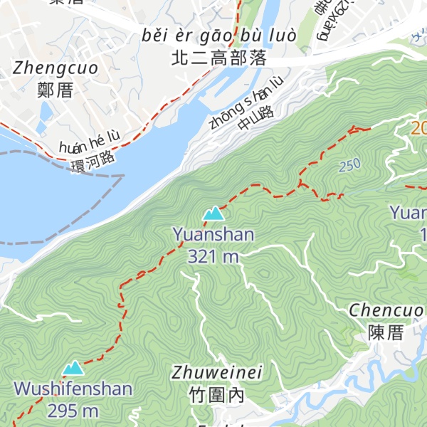Map of Yuanshan