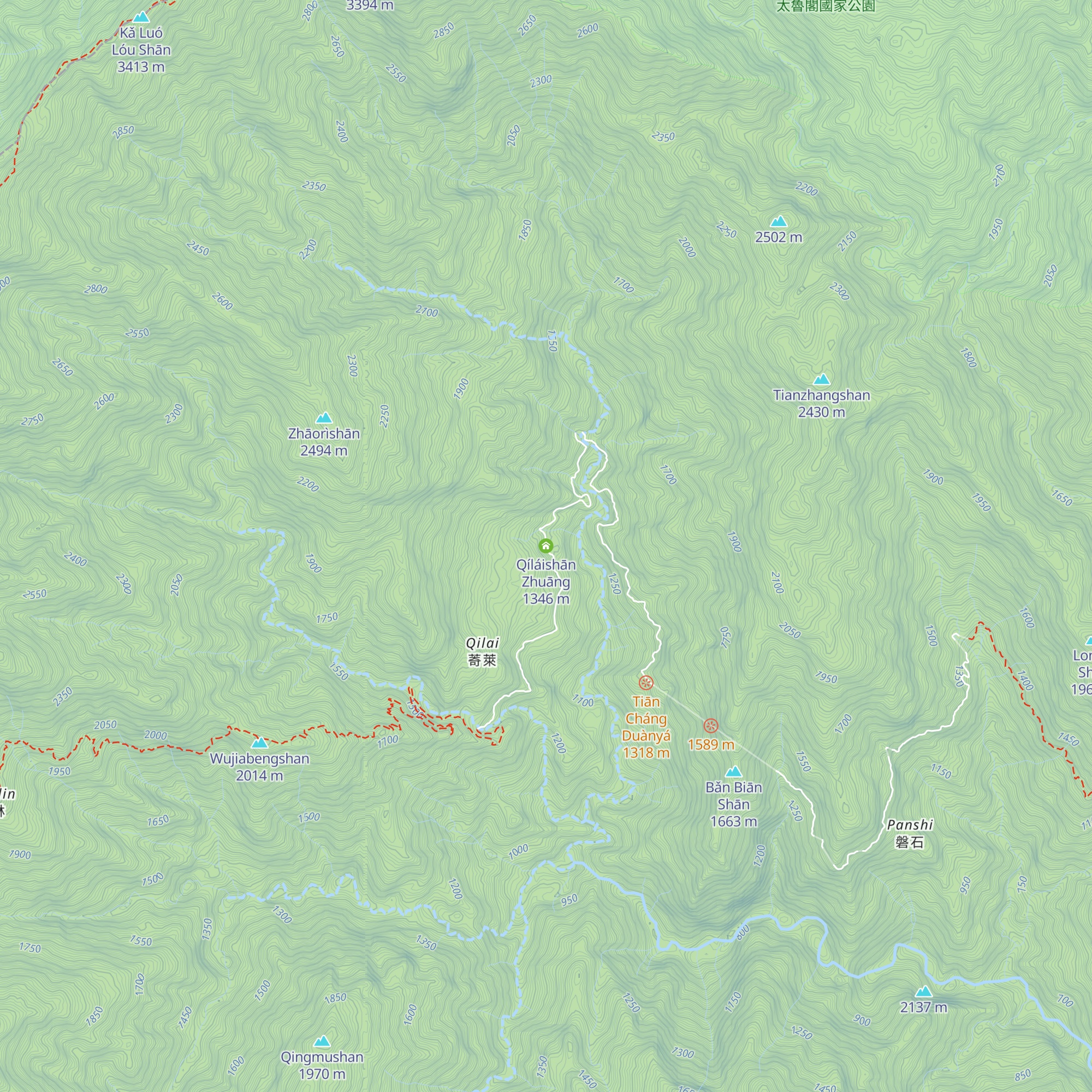 Qíláishān Zhuāng map