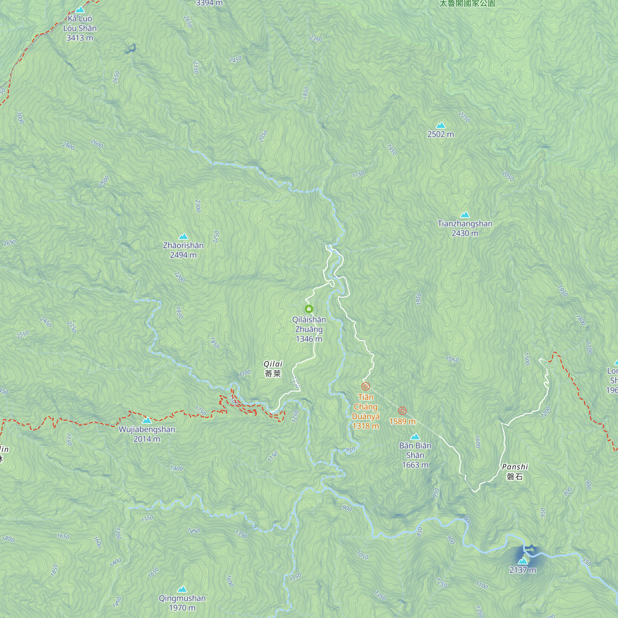 Qíláishān Zhuāng map