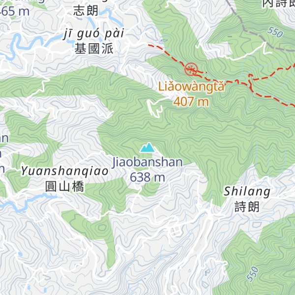 Map of Jiaobanshan