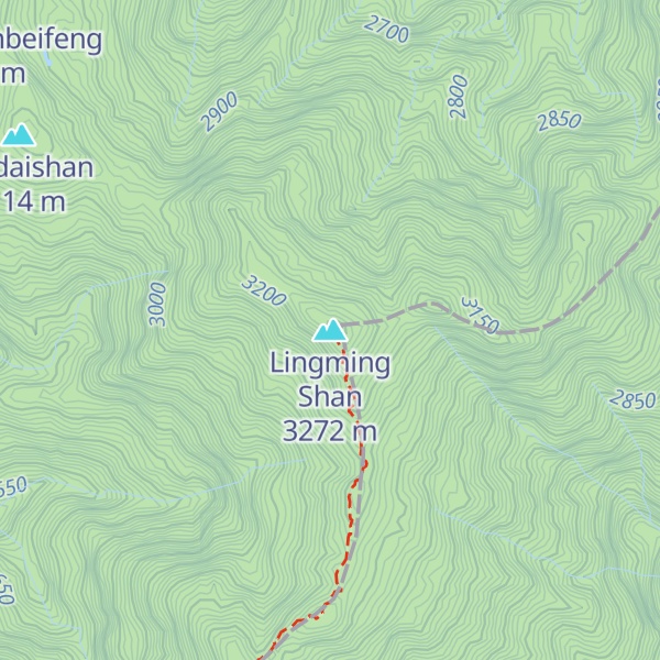 Map of Lingming Shan