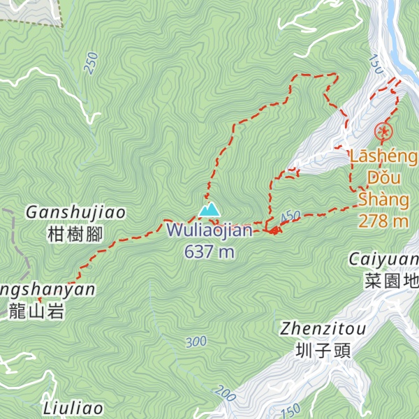Map of Wuliaojian