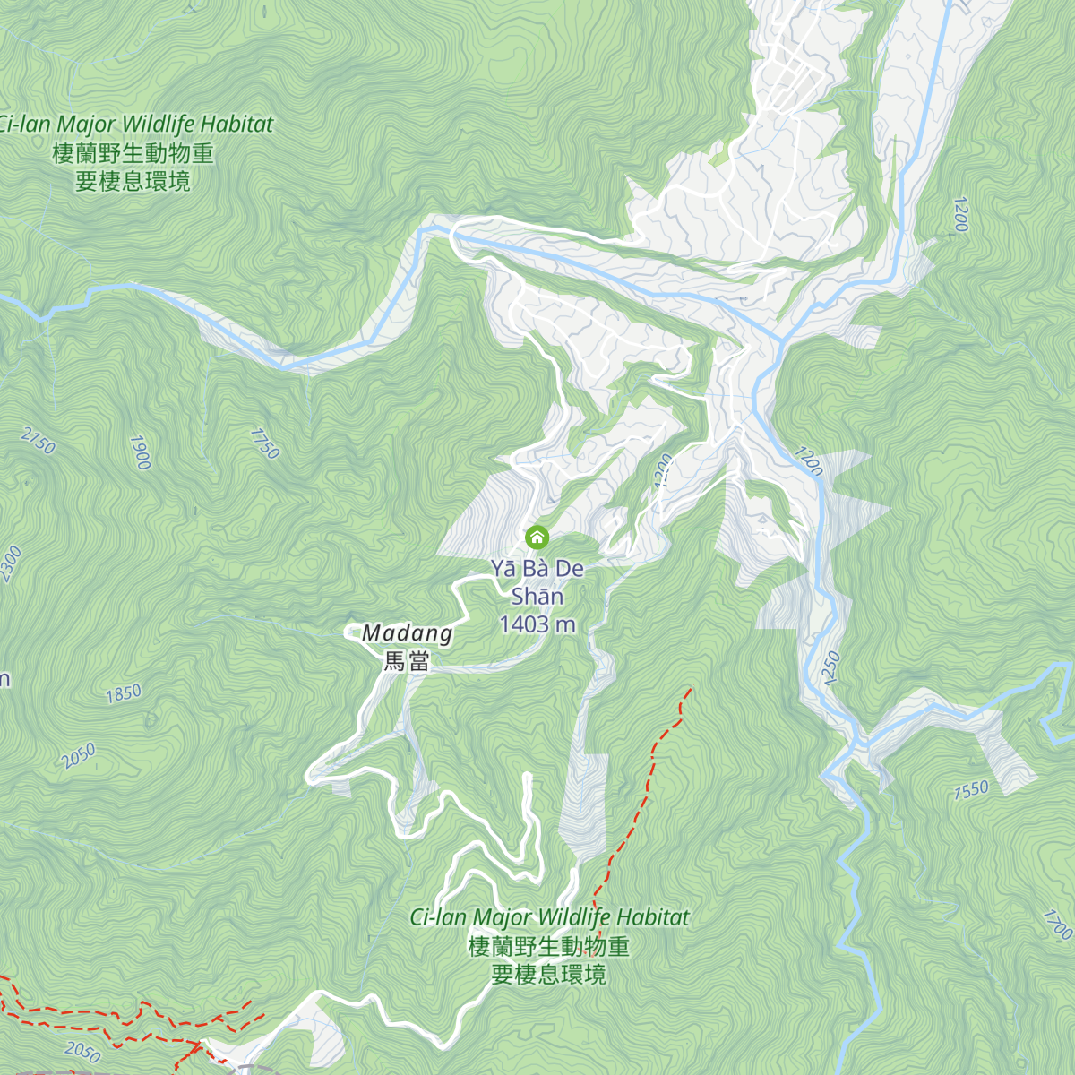 Yā Bà De Shān map