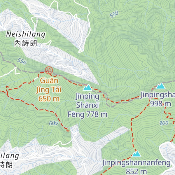 Map of Jīnpíng Shānxī Fēng