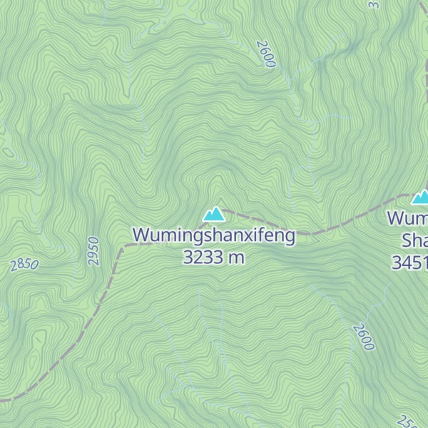 Map of Wumingshanxifeng