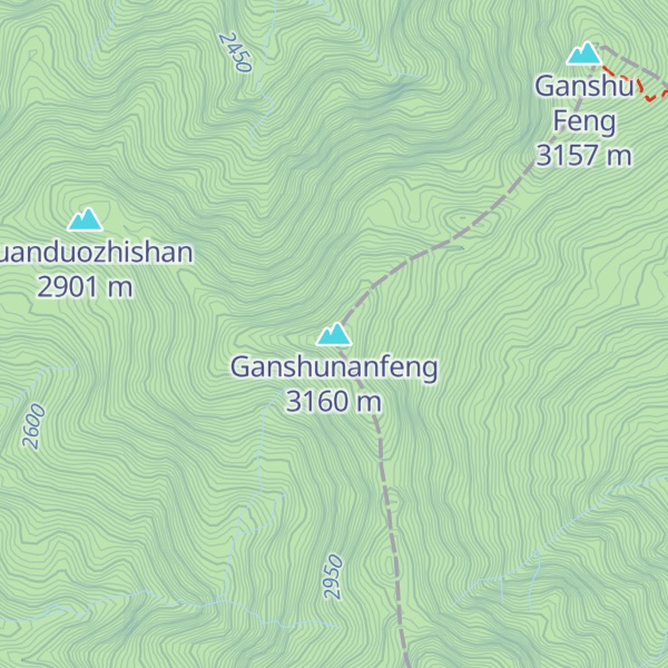 Map of Ganshunanfeng