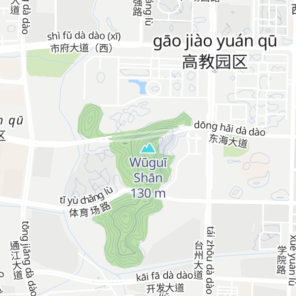Map of Wūguī Shān