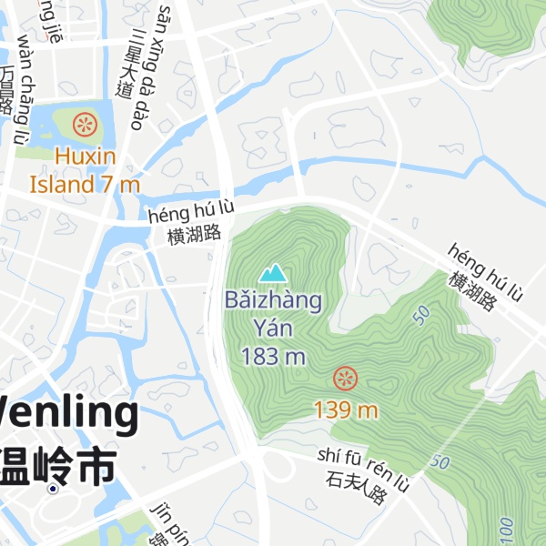 Map of Bǎizhàng Yán