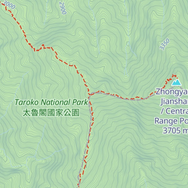 Map of Zhongyangjianshanxifeng