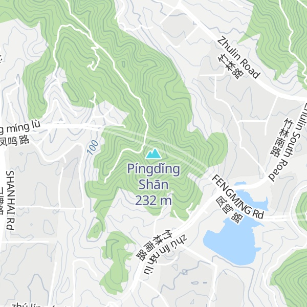 Map of Píngdǐng Shān