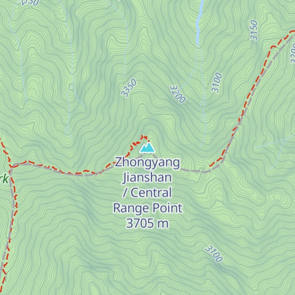 Map of Zhongyang Jianshan / Central Range Point