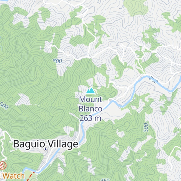 Map of Mount Blanco