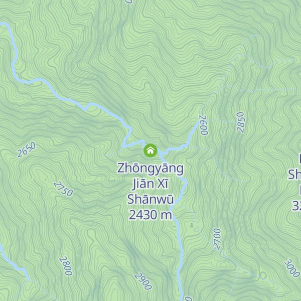 Map of Zhōngyāng Jiān Xī Shānwū