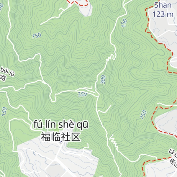 Map of Dàiwáng Shān / Dài Wáng Shān