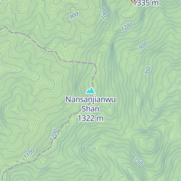 Map of Nansanjianwu Shan