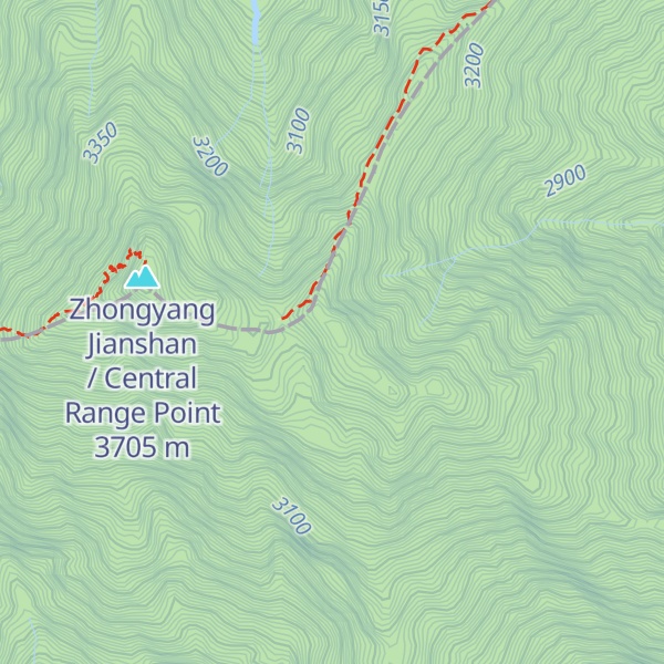 Map of Zhongyangjianshandongfeng