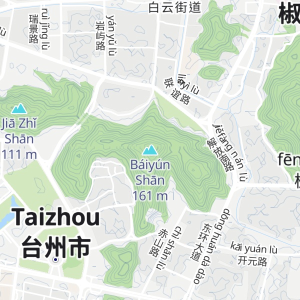 Map of Báiyún Shān