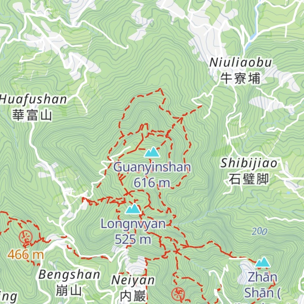 Map of Guanyinshan