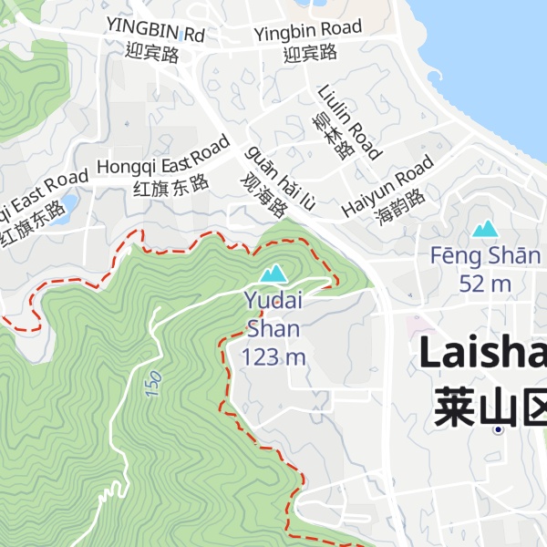 Map of Yudai Shan