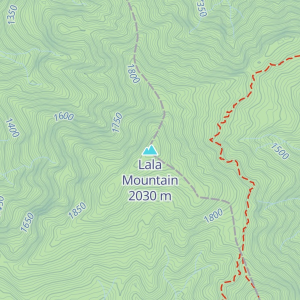 Map of Lala Mountain