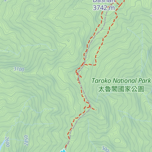 Map of Nanhu Dashan South Peak