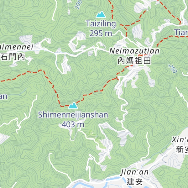 Map of Shimenneijianshandongfeng