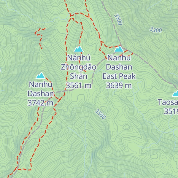 Map of Nanhudashanzhongnanfeng