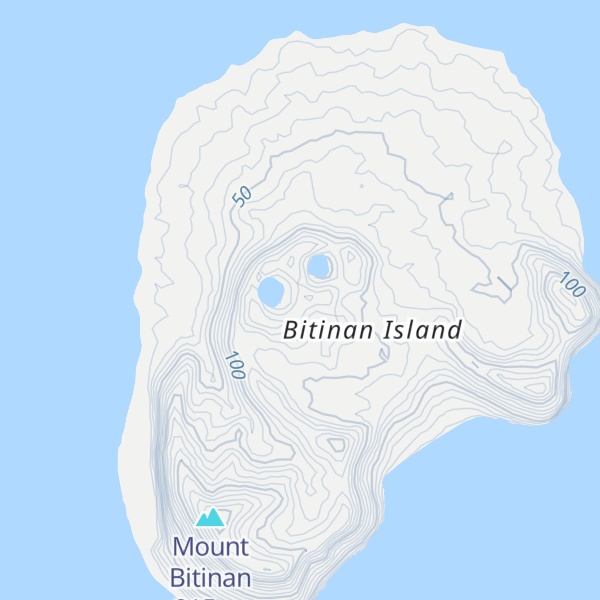 Map of Mount Bud Bitinan