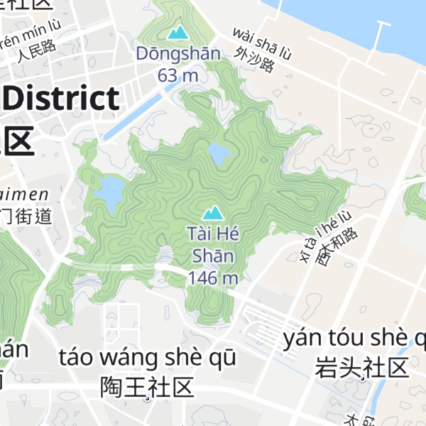 Map of Tài Hé Shān