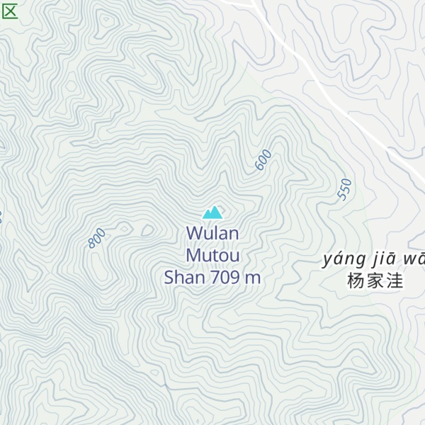 Map of Wulan Mutou Shan
