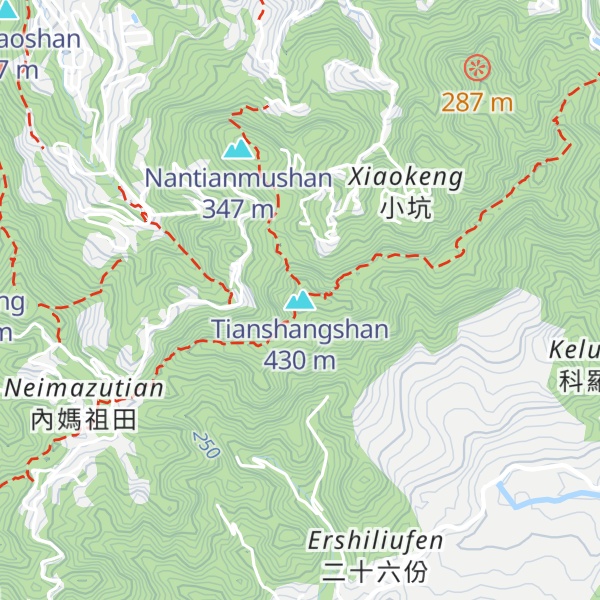 Map of Tianshangshan