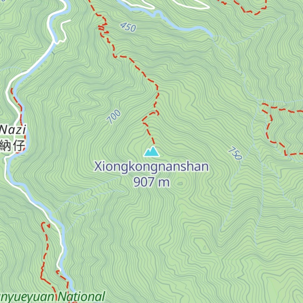 Map of Xiongkongnanshan