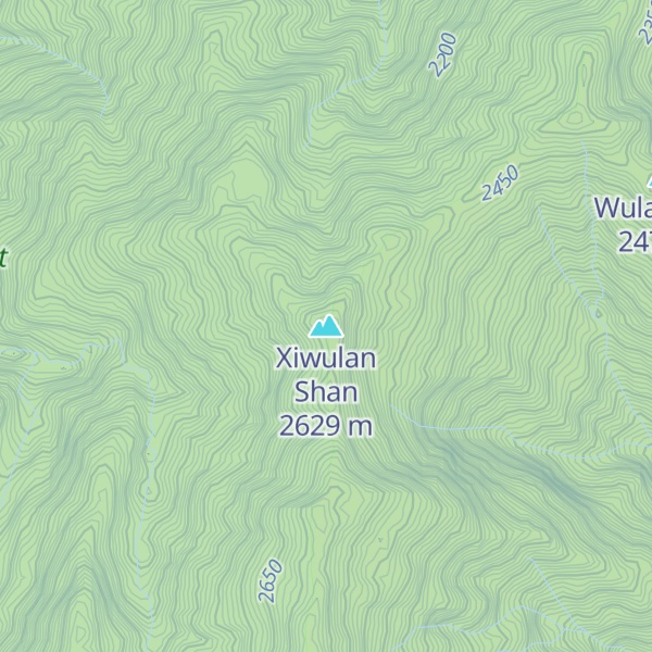 Map of Xiwulan Shan