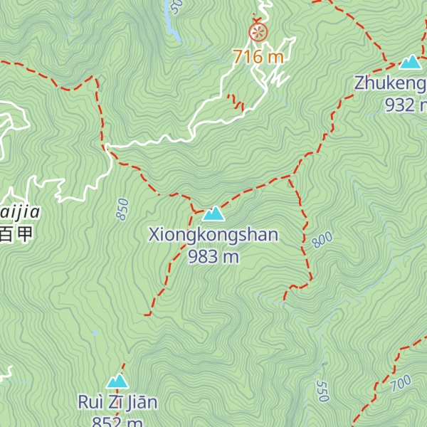 Map of Xiongkongshan