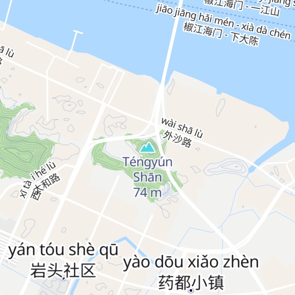 Map of Téngyún Shān