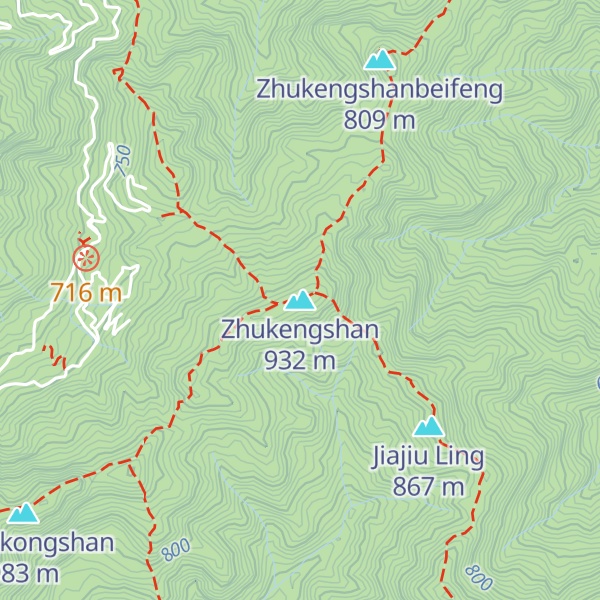 Map of Zhukengshan