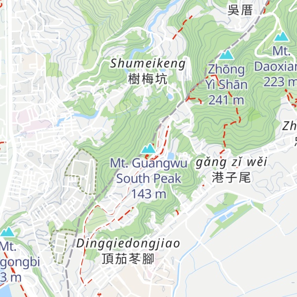 Map of Mt. Guangwu South Peak