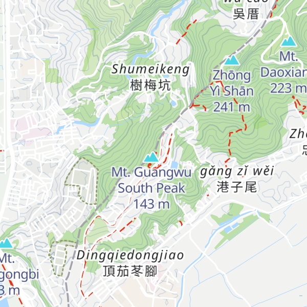 Map of Guangwushan