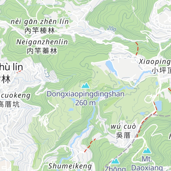 Map of Dongxiaopingdingshan