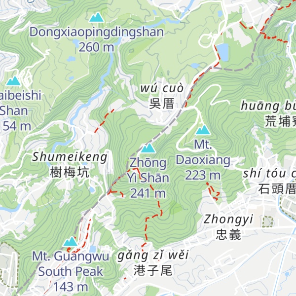 Map of Zhōng Yì Shān
