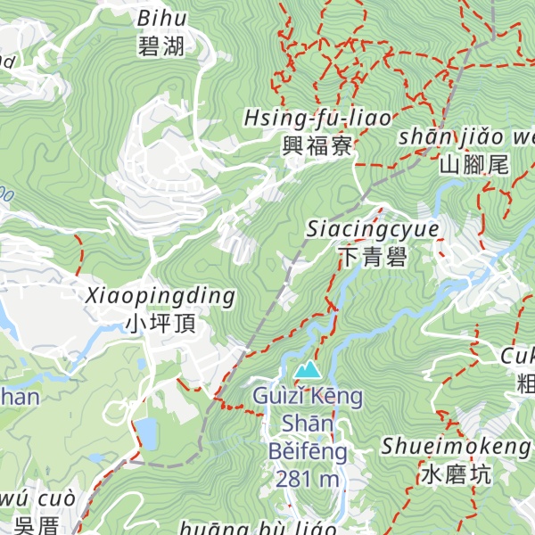 Map of Xiaopingdingshan